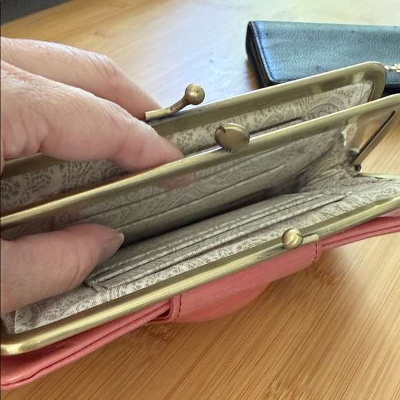 HOBO Pink Leather Frame-Clasp Wallet - Picture 7 of 15